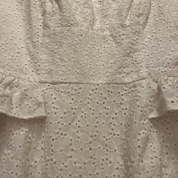 Lilly Pulitzer Maybell Resort White Sweet Daisy Eyelet Lace Strapless - Picture 3 of 8